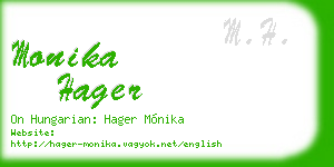 monika hager business card